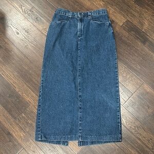 Lee vintage 90s high waisted denim midi skirt size small